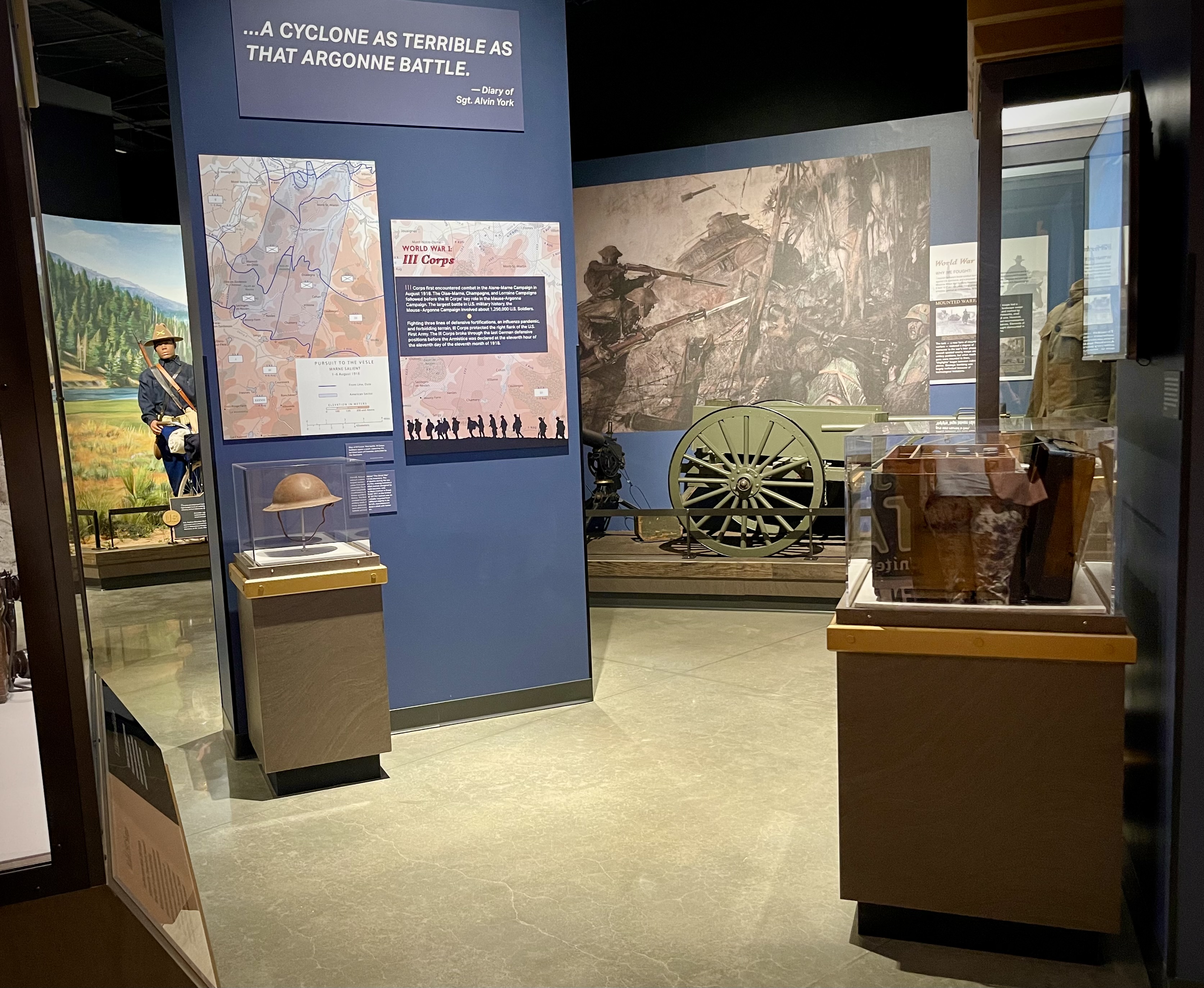 World Wars exhibit at the National Mounted Warrior Museum